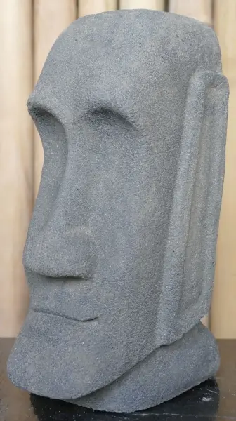 Product image 3 of the product “Tiki head, shape stone / carved, handmade, in the sizes from 13cm to 75cm, Antique finish ”